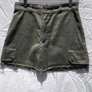 Army green skirt